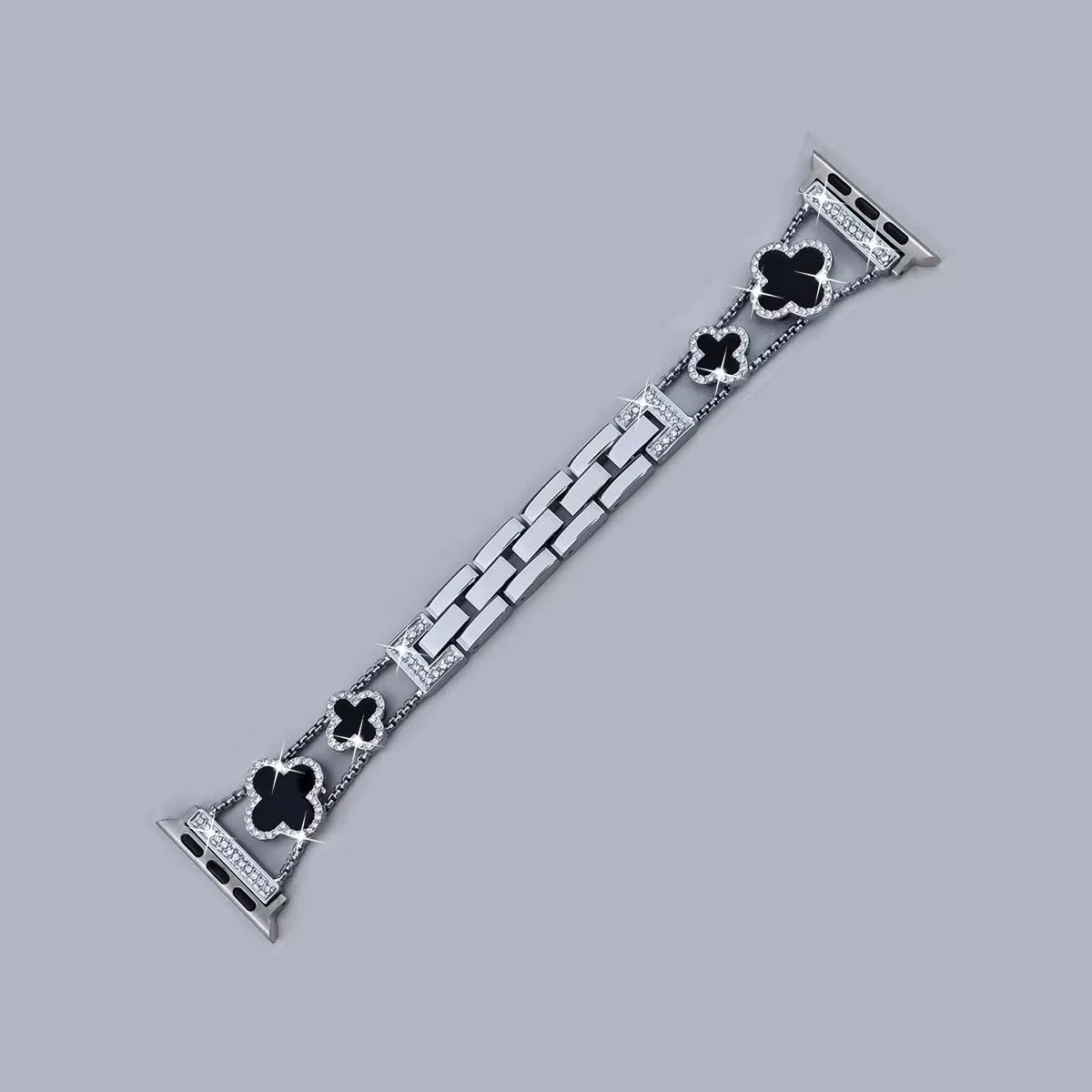 Iced Out Clover Apple Watch Band