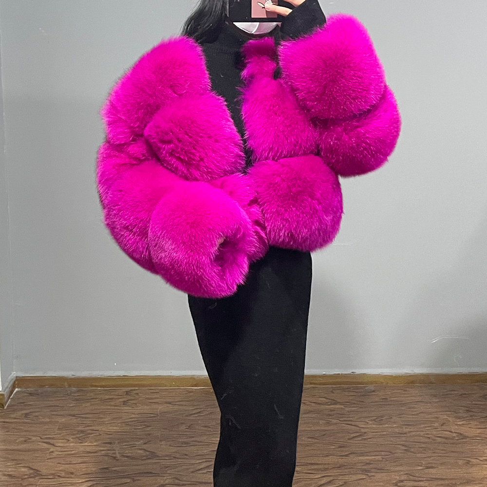 Hot Pink Faux Fur Jacket