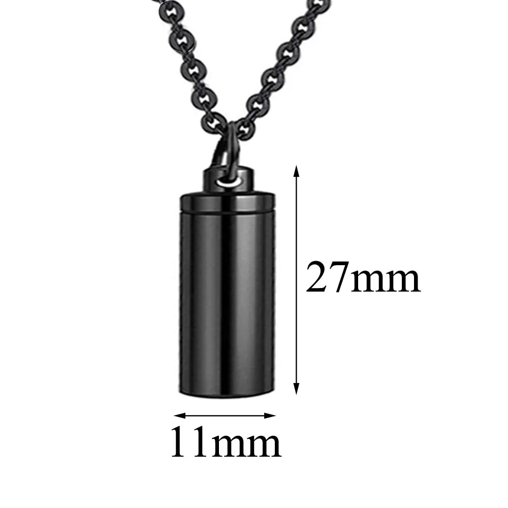 Cylinder Memorial Vessel Urn Pendant Necklace