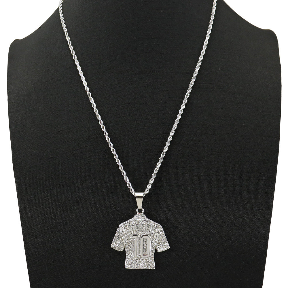 Messi No. 10 Jersey Pendant Necklace