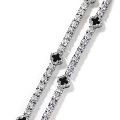 VVS Jewelry 4 Leaf Clover Diamond Tennis Chain