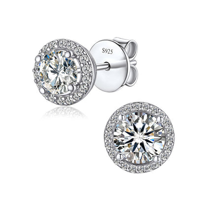 VVS Jewelry 5 - 6.5mm S925 Moissanite Diamond Earrings