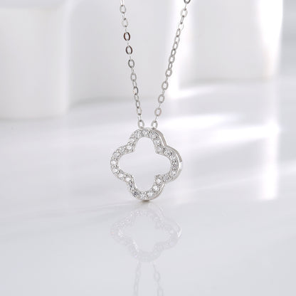 VVS 925 Sterling Silver Moissanite Hollow C Necklace