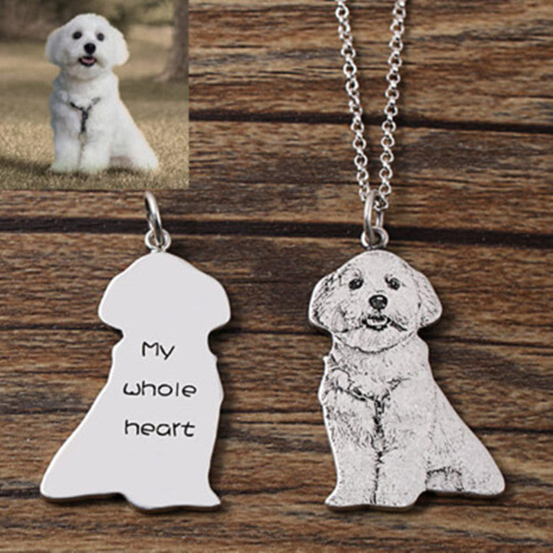 3D Laser Engraved Custom Photo Pet Memorial Pendant