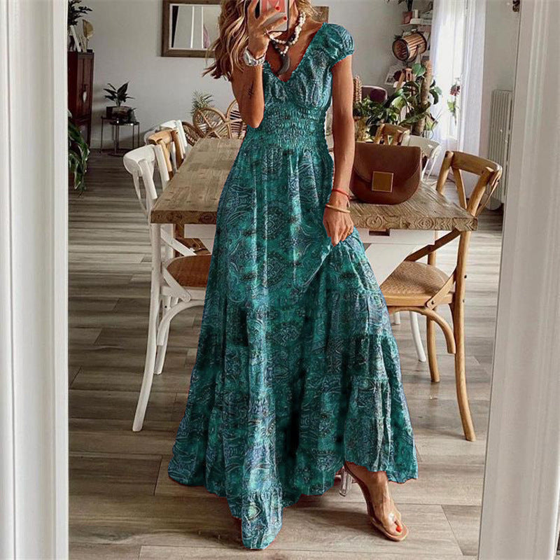 Barbara Printed Maxi Summer Dress