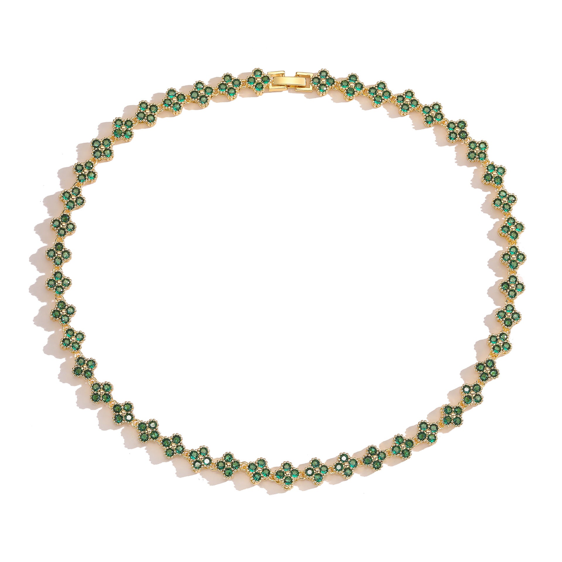 4 Leaf Clover Tennis Chain Necklace