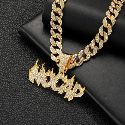 VVS „NO CAP“ Diamantbesetzte Flammenbuchstaben-Halskette