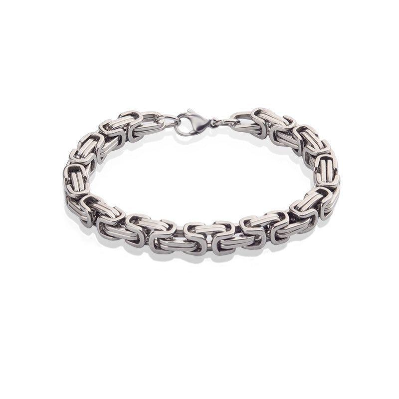 Stainless Steel Byzantine Bracelet