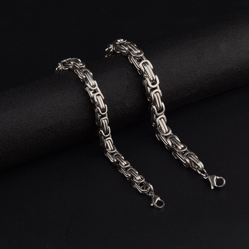 Stainless Steel Byzantine Bracelet