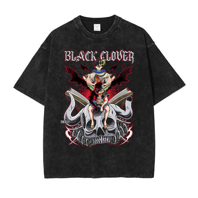 Black Clover Vintage Washed Anime Shirt