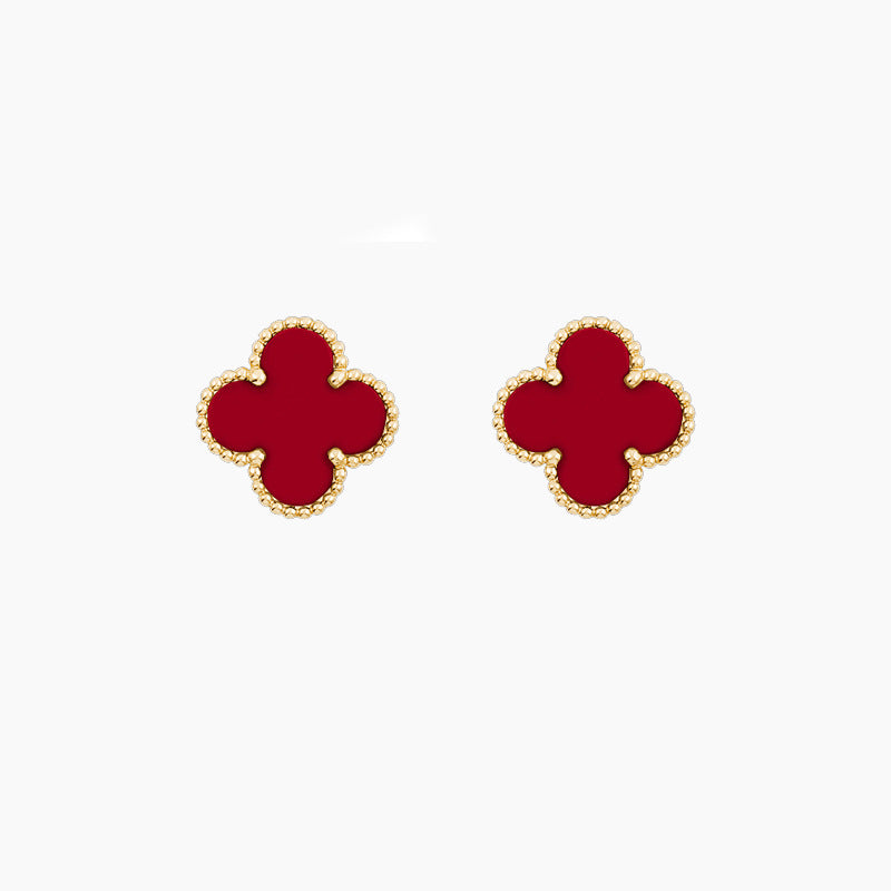 4 Leaf Clover Mini Earrings - 925 sterling silver - High Quality Dupe