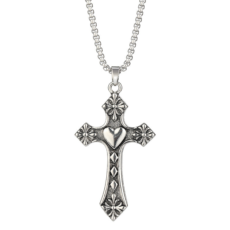 Heart Cross Necklace