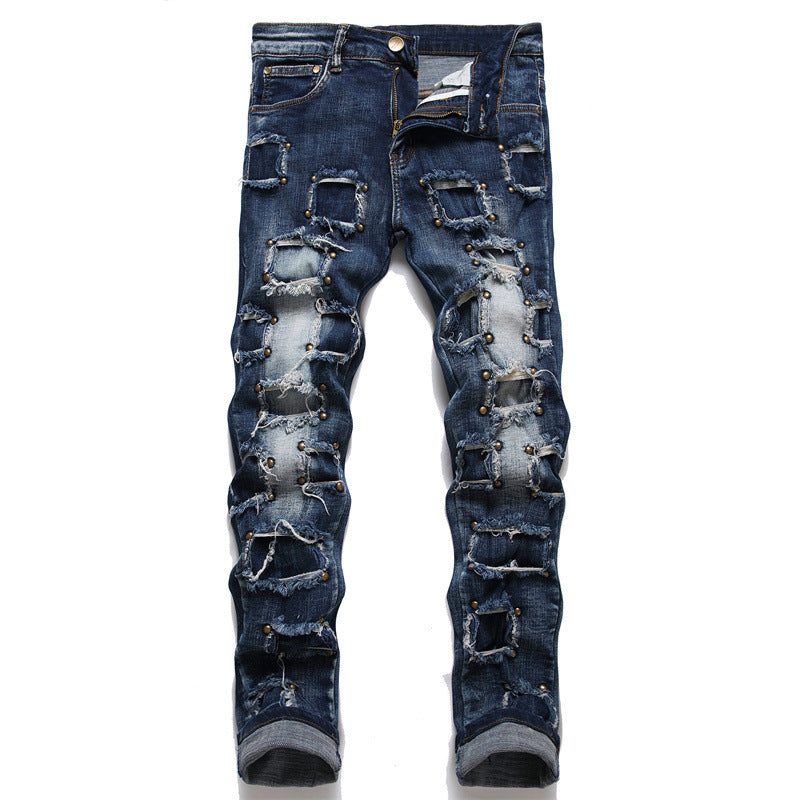 Liu Ding Broken Hole Jeans