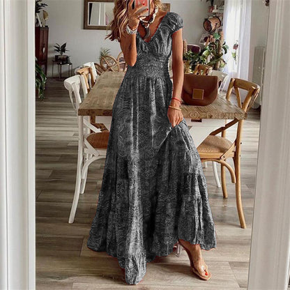 Barbara Printed Maxi Summer Dress