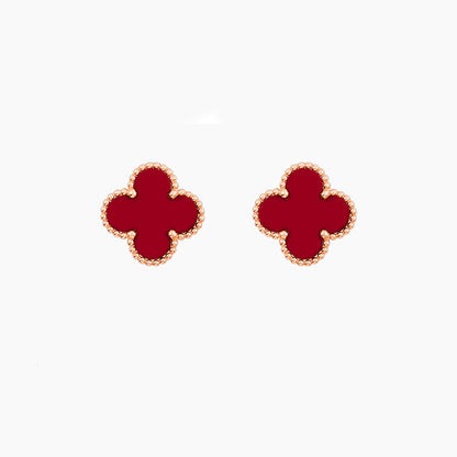 4 Leaf Clover Mini Earrings - 925 sterling silver - High Quality Dupe