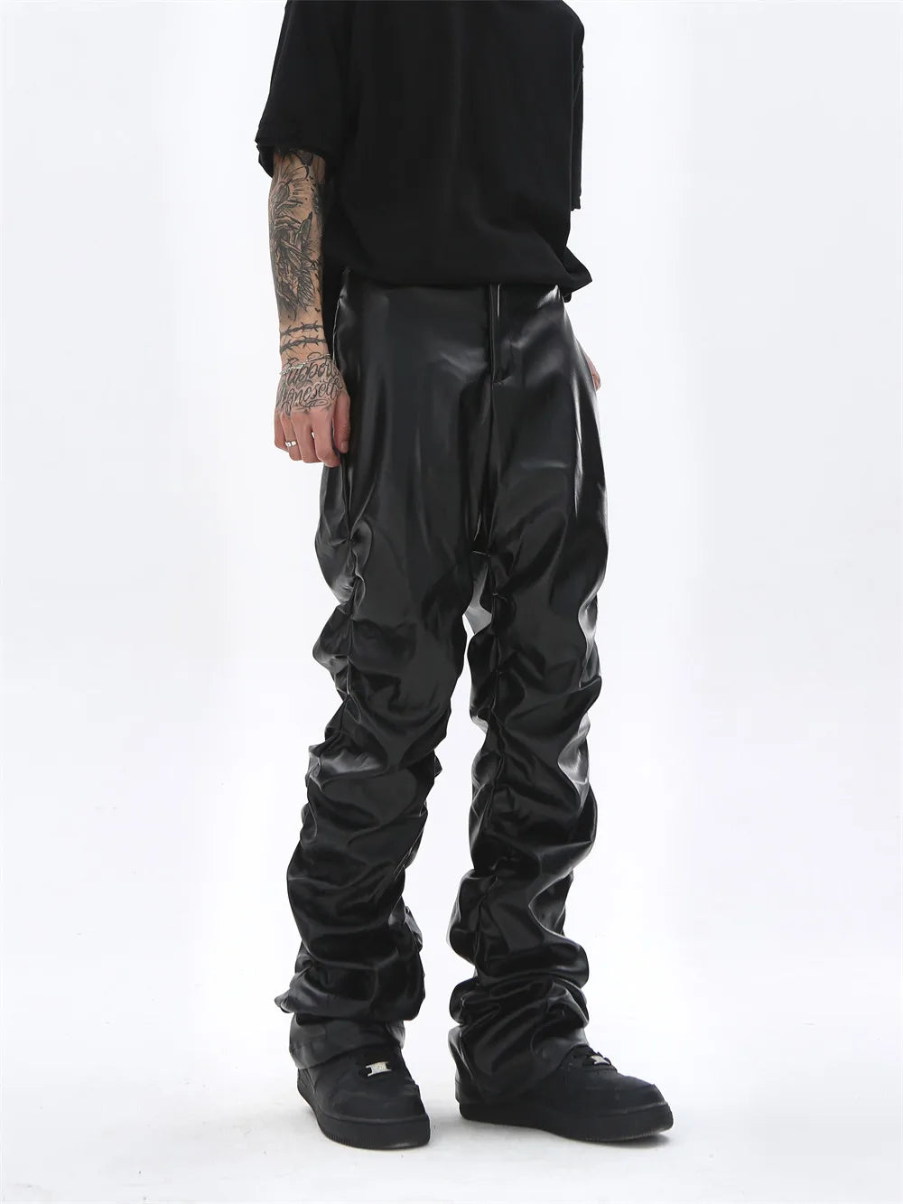 VVS Leather Stacked Pants