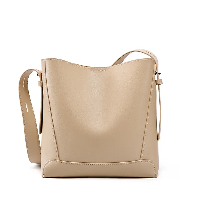 VVS Signature Genuine Leather Bucket Bag