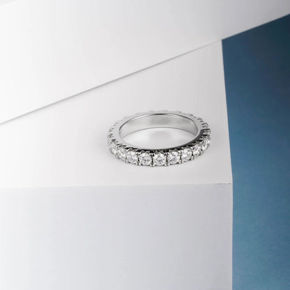 925 Sterling Silber Moissanit Eternity Ring