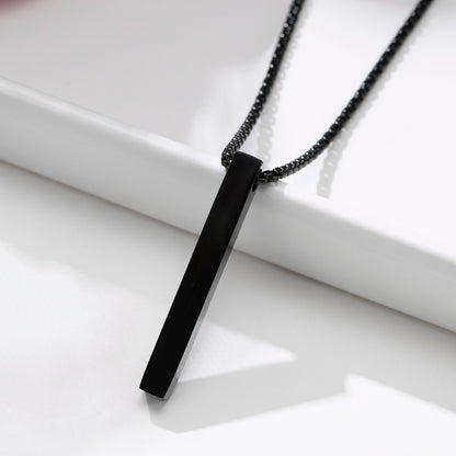 VVS Jewelry 5mm Men's Minimalist Box Pendant Chain