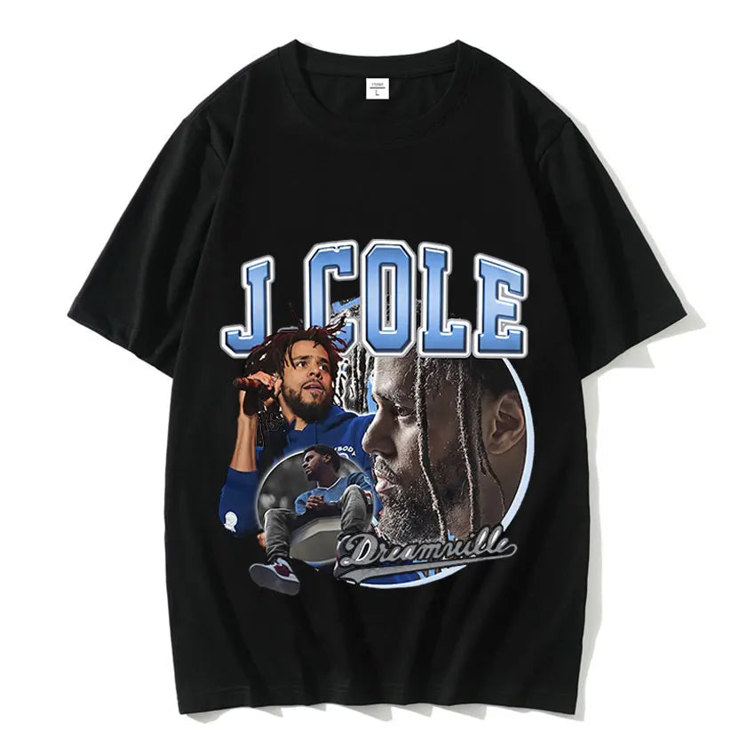 New J. Cole Rapper Vintage Graphic T-Shirt