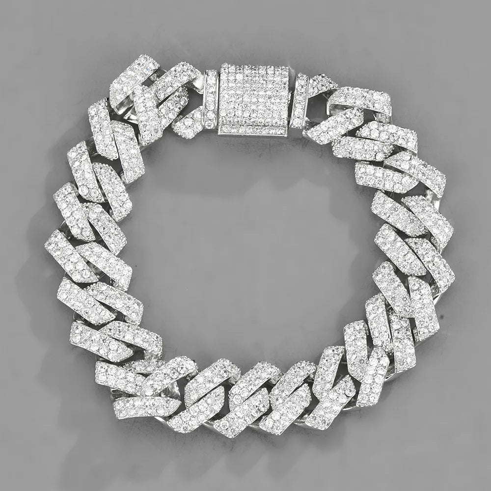 "King Frost" Iced Out Men’s Gold Watch and Miami Cuban Bracelet  Luxury Bundle