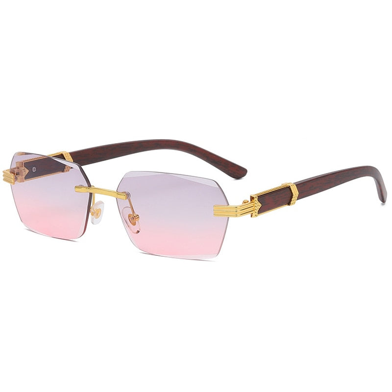 VVS Jewelry Luxury Rimless Square Sunglasses