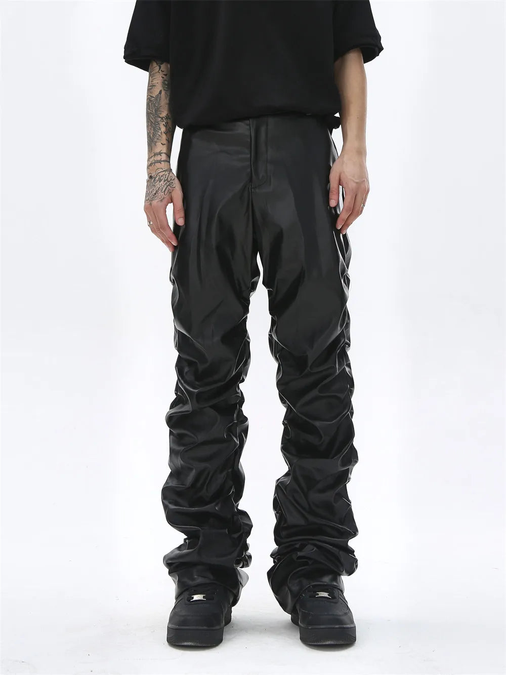 VVS Leather Stacked Pants