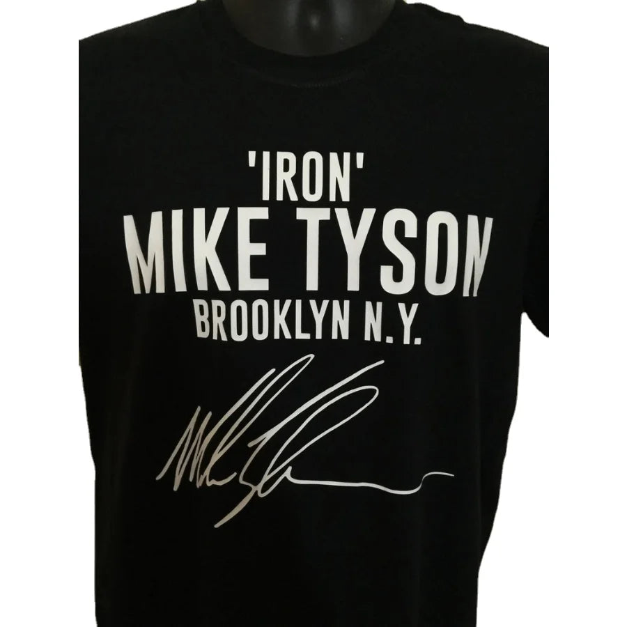 Iron Mike Tyson Autograph Boxing Fans Graphic T-Shirt