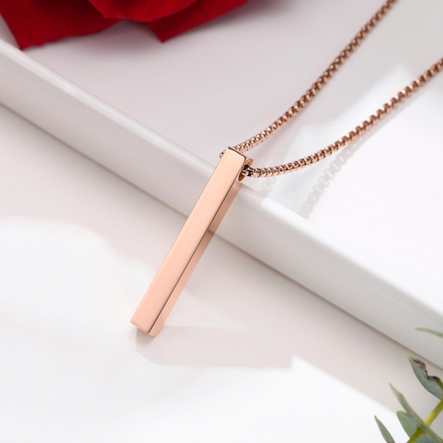 VVS Jewelry 5mm Men's Minimalist Box Pendant Chain