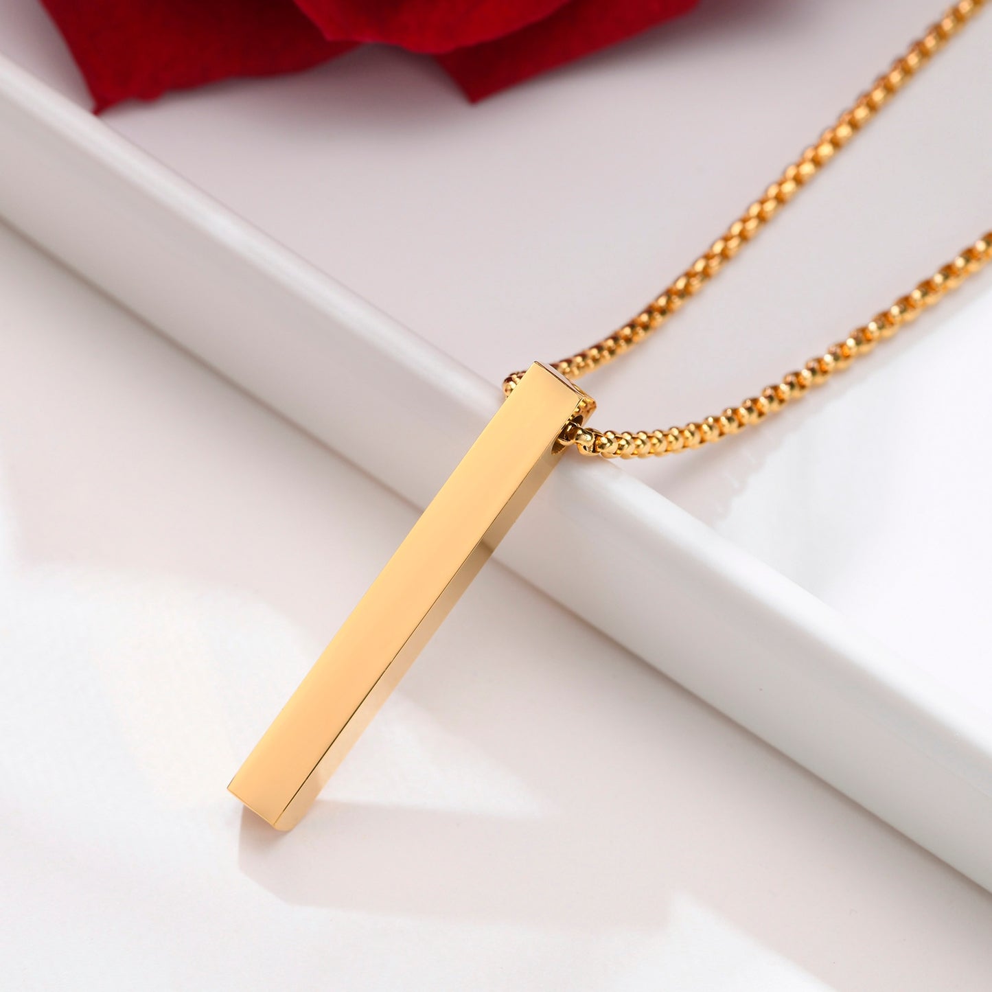 VVS Jewelry 5mm Men's Minimalist Box Pendant Chain