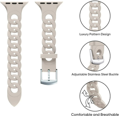 Compatible with Apple Watch -  Silicone Pattern Watch Band