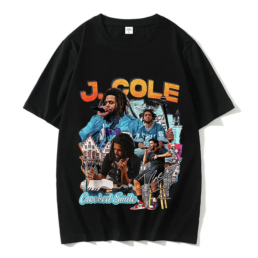 New J. Cole Rapper Vintage Graphic T-Shirt