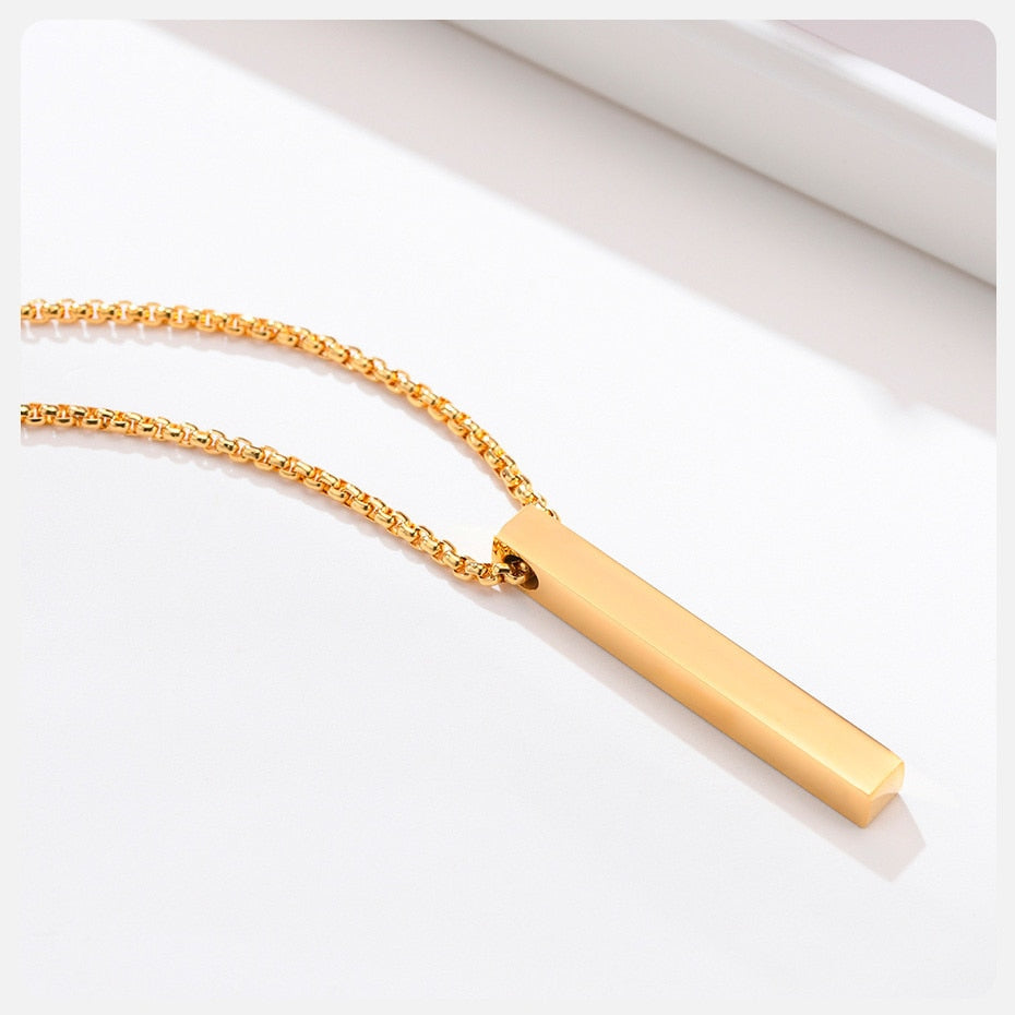 VVS Jewelry 5mm Men's Minimalist Box Pendant Chain