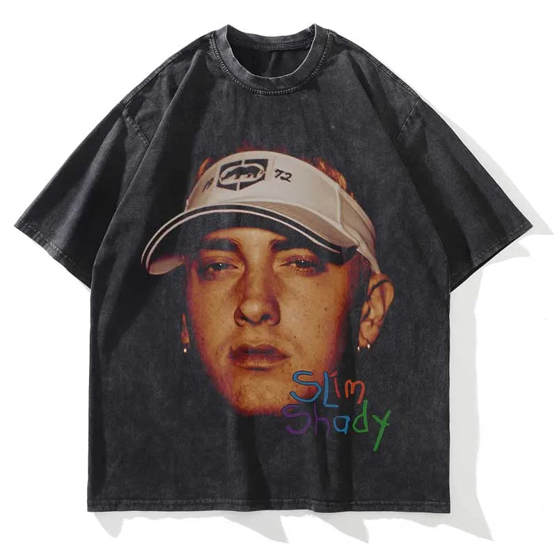 Eminem Vintage Washed Loose Graphic T-Shirt