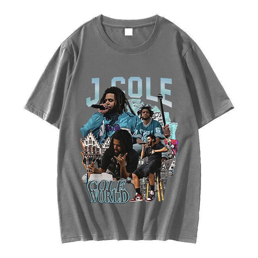 New J. Cole Rapper Vintage Graphic T-Shirt