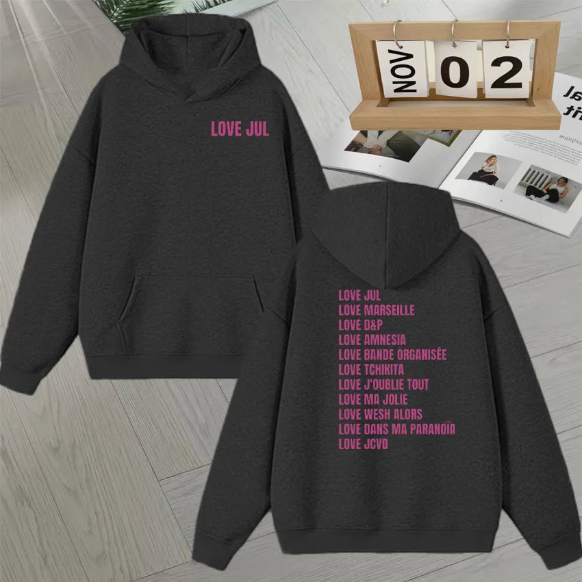 Jul Double-Sided Print Graphic Hoodie