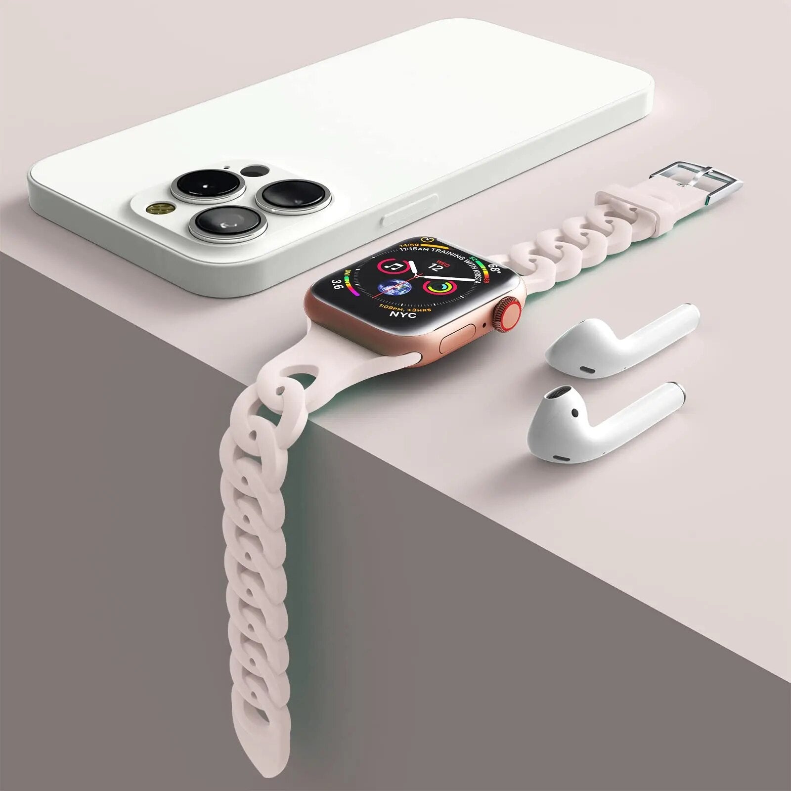 Compatible with Apple Watch -  Silicone Pattern Watch Band