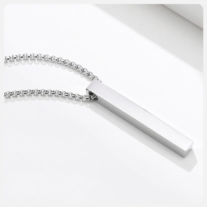 VVS Jewelry 5mm Men's Minimalist Box Pendant Chain