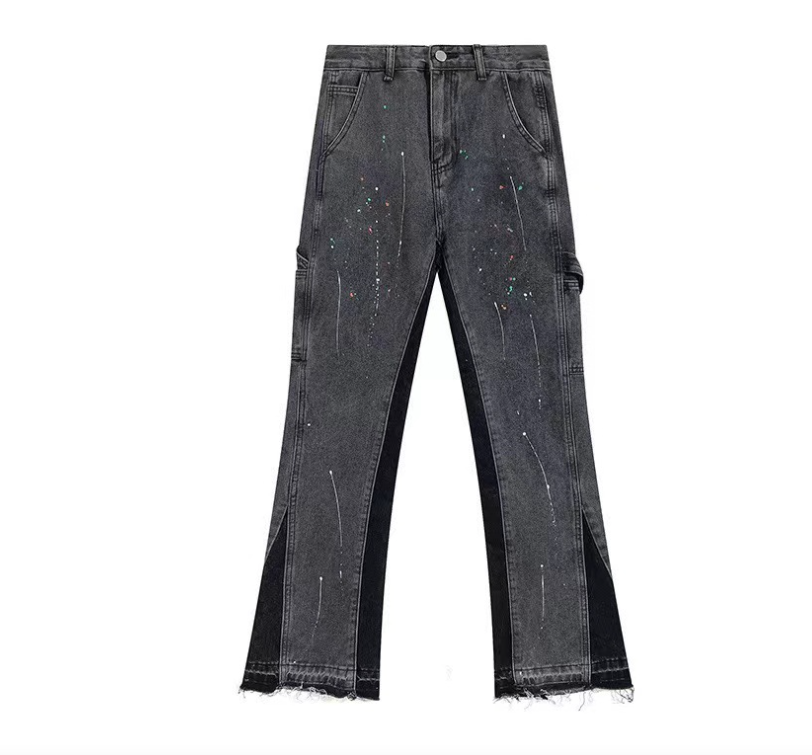 Ink Splash Straight Leg Jeans