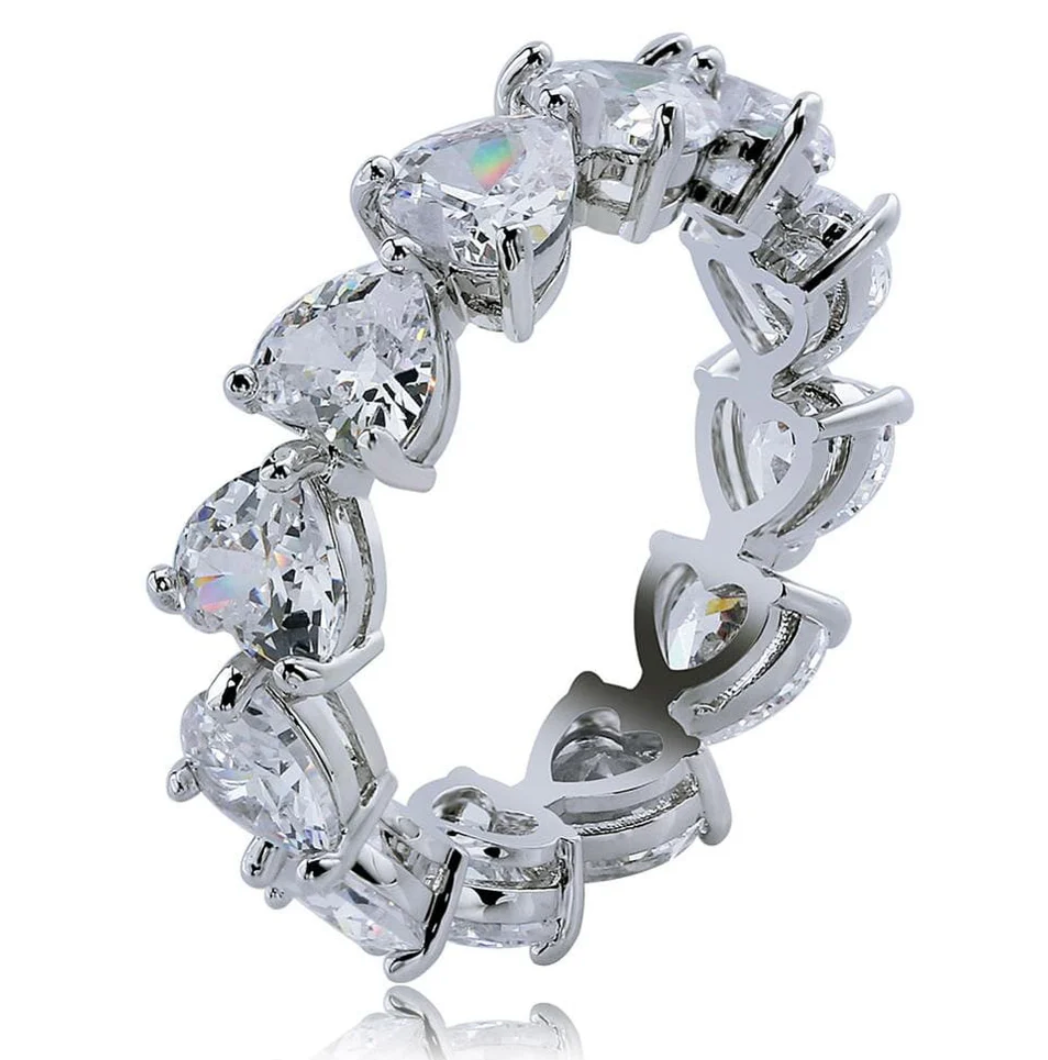 VVS Jewelry Heart Eternity Ring