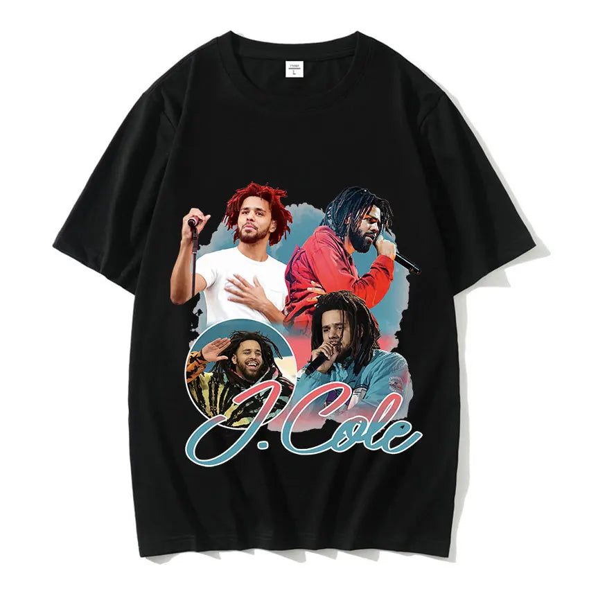 New J. Cole Rapper Vintage Graphic T-Shirt