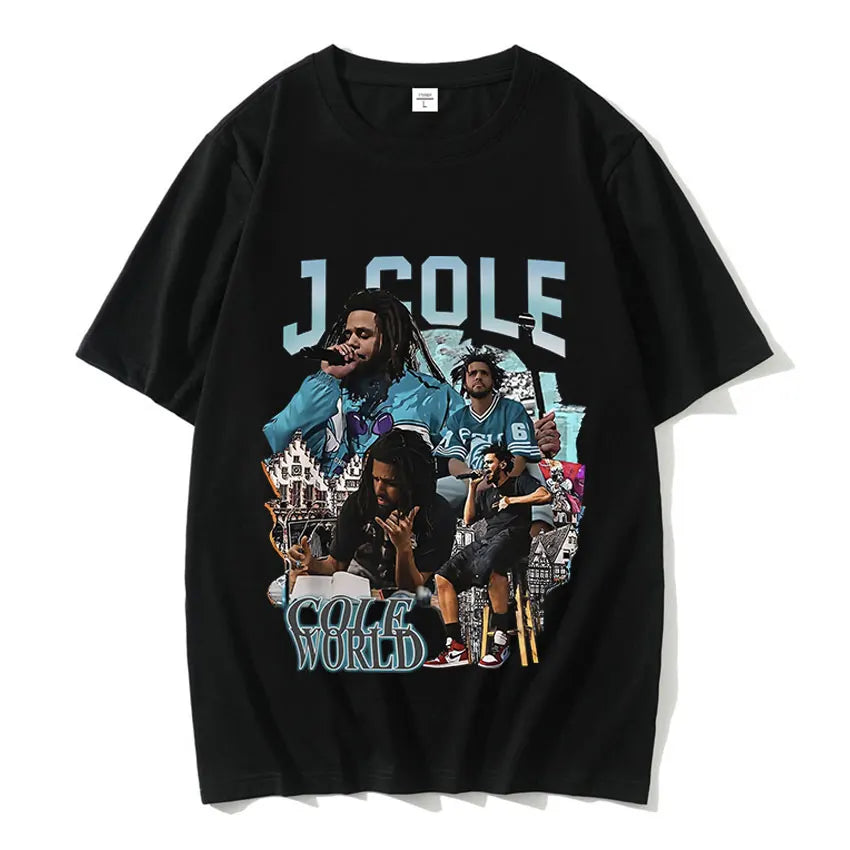 New J. Cole Rapper Vintage Graphic T-Shirt