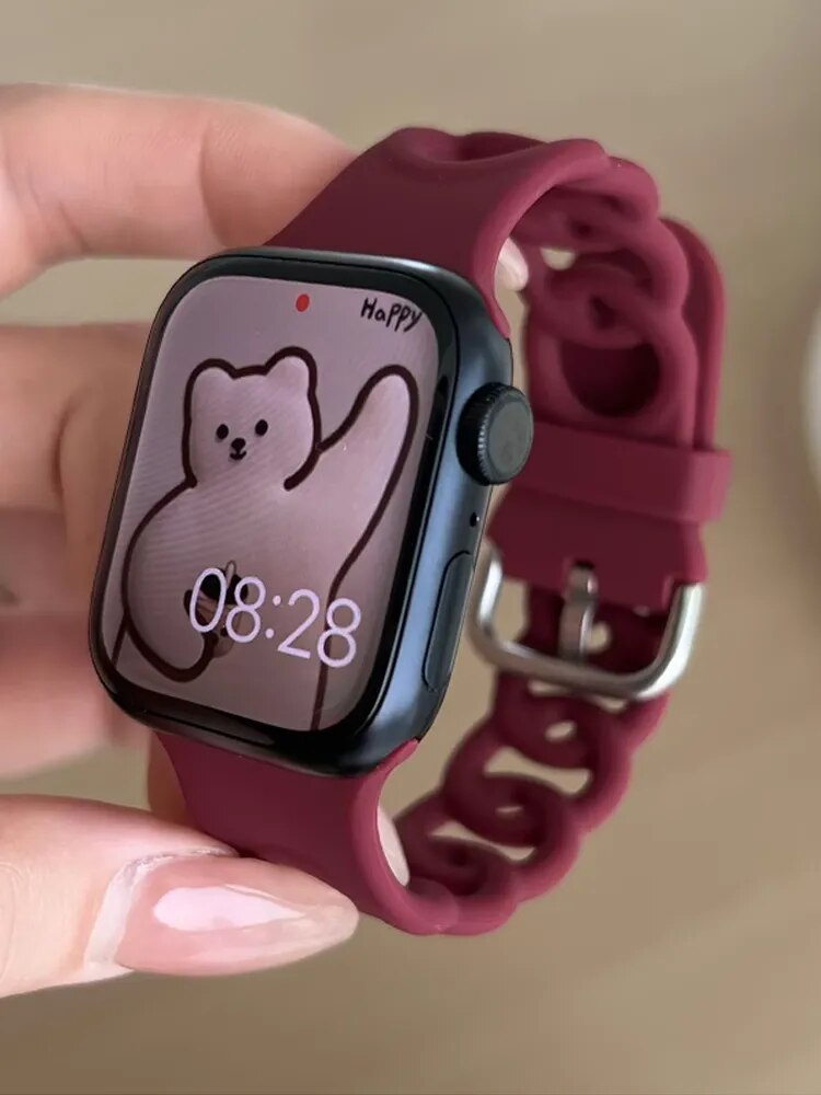 Compatible with Apple Watch -  Silicone Pattern Watch Band