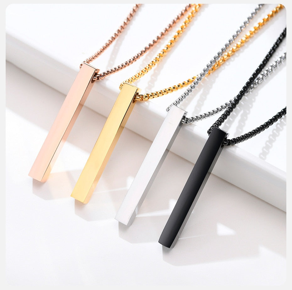 VVS Jewelry 5mm Men's Minimalist Box Pendant Chain