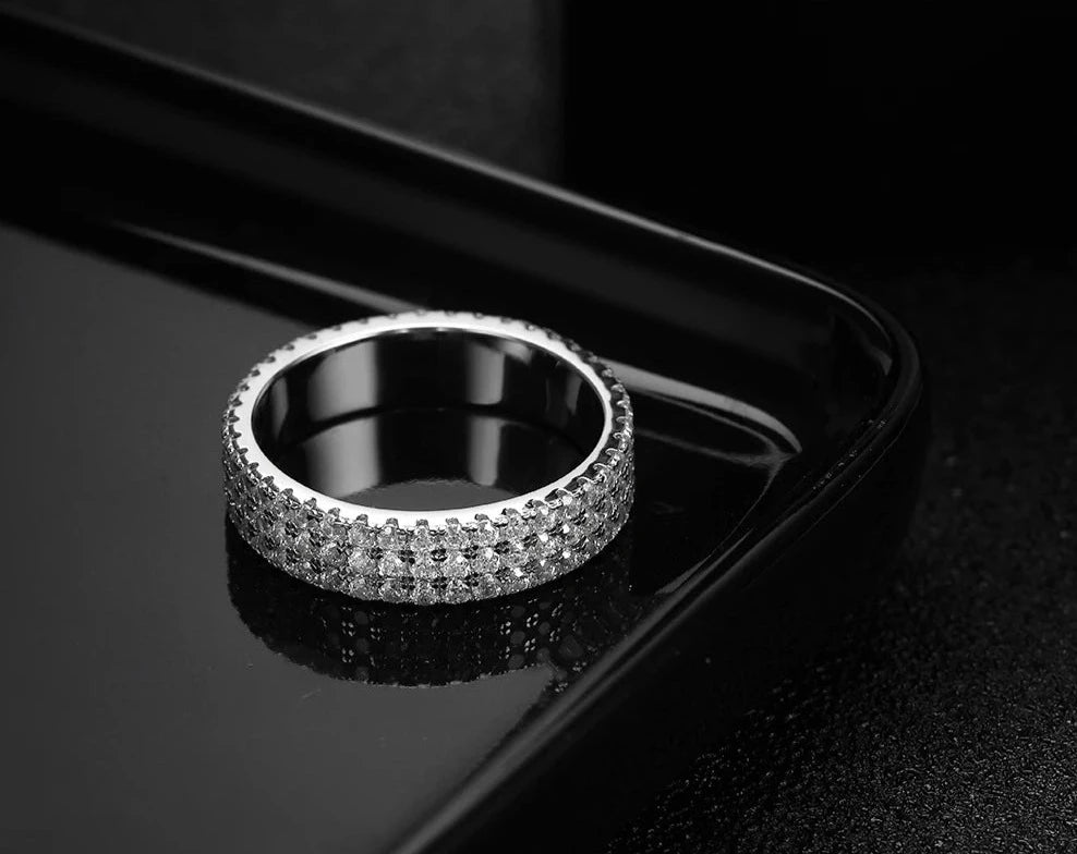 Ignis 925 Sterling Silber Moissanit Ring