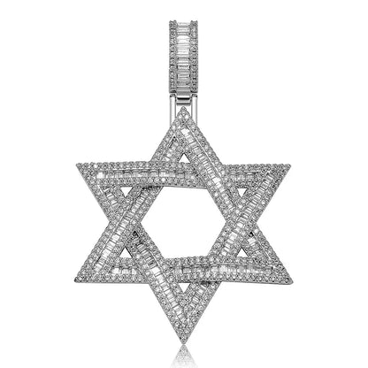 VVS Iced Out Jewish Star of David Pendant Necklace