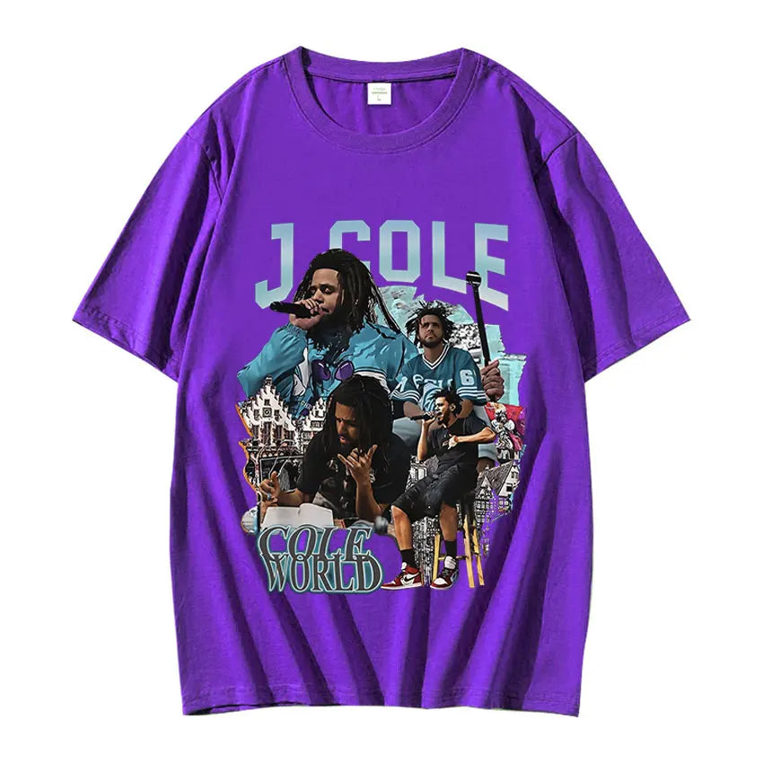 New J. Cole Rapper Vintage Graphic T-Shirt