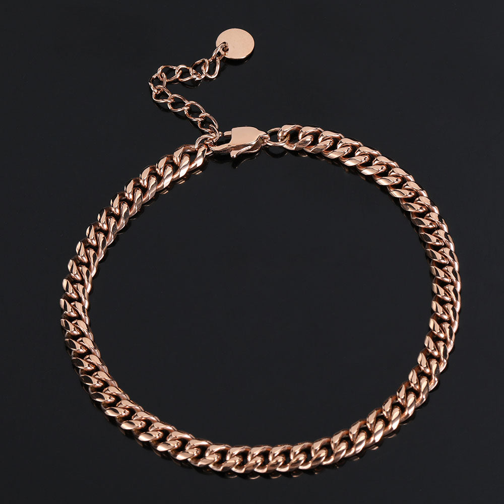 6mm Adjustable Minimal Cuban Anklet