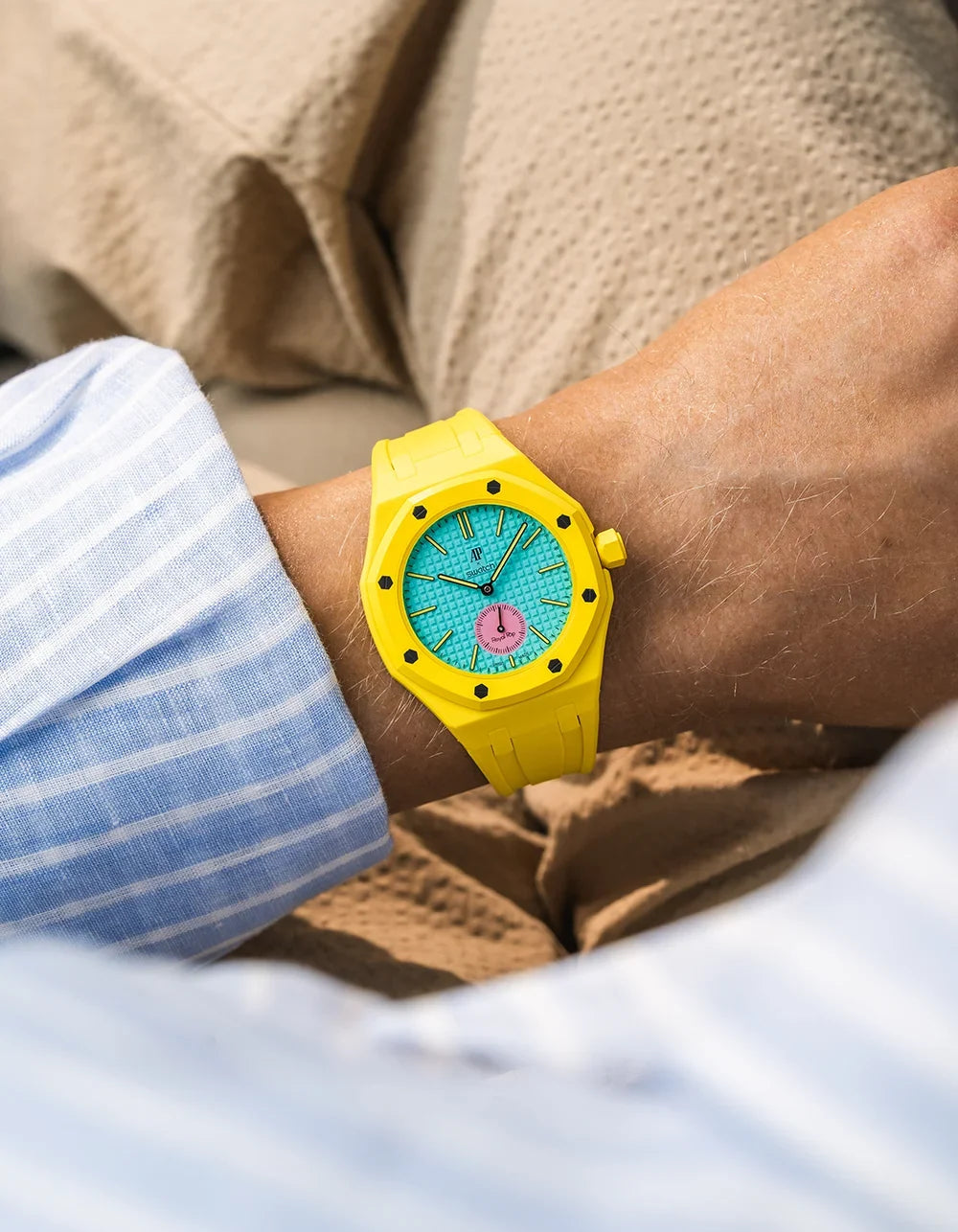combo::yellow::rubber-strap-for-ap-x-swatch-royal-pop-yellow