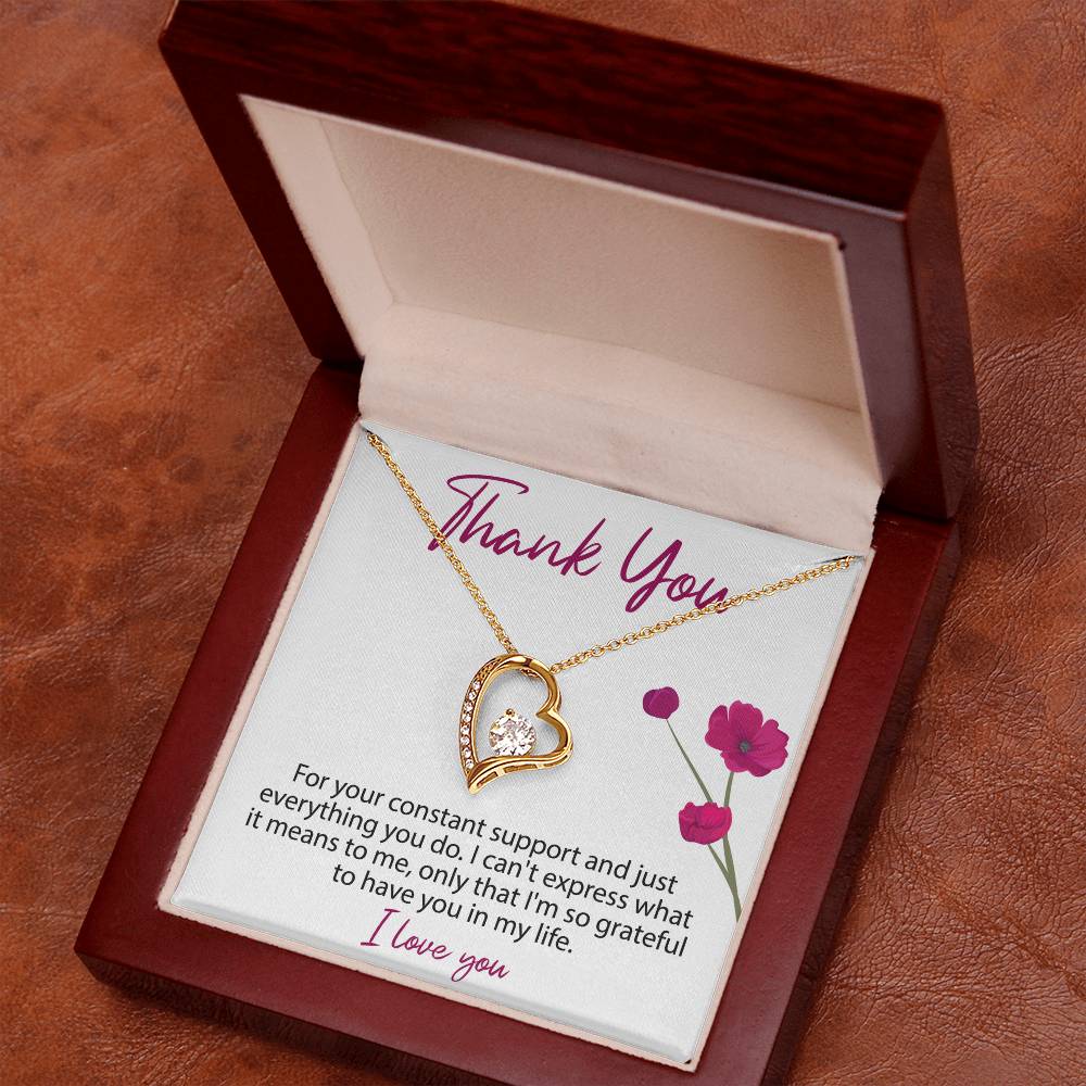 Thank You Message Card Necklace